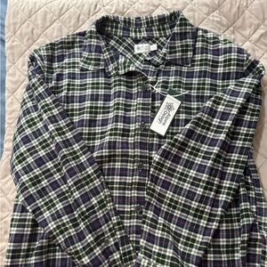 Alpine Women's Plaid Shirt in Green and Purple
